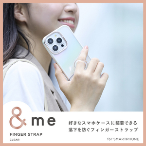 エレコム フィンガーストラップ/クリア &me クリアゴールド P-STFCRGD-イメージ2