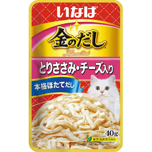 いなばペットフード 金のだしパウチ とりささみ・チーズ入り 40g ｷﾝﾉﾀﾞｼﾊﾟｳﾁﾄﾘｻｻﾐﾁ-ｽﾞ40G-イメージ1