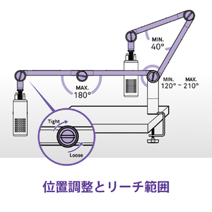 NZXT コンパクトマイクアーム BOOM ARM MINI ブラック AP-BOOMS-B1-イメージ7