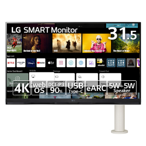 LGエレクトロニクス 31．5型液晶ディスプレイ LG SMART Monitor ホワイト 32SQ780S-W-イメージ1