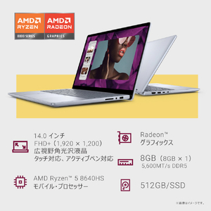 DELL ノートパソコン Inspiron 14 2-in-1 AMD 7445 アイスブルー MI764CP-ENLC-イメージ9