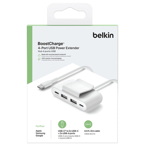 BELKIN RockStar 30W 4ポート充電分配器 ホワイト BUZ001BT2MWHB7-イメージ1