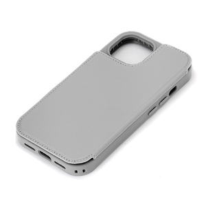 PGA iPhone 15用バックフリップケース グレー PG-23ABF04GY-イメージ1