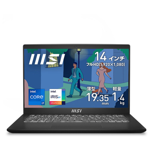 MSI ノートパソコン オリジナル Modern 14 C11M ブラック MODERN-14-C11M-6027JP-イメージ11