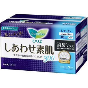 KAO ロリエしあわせ素肌消臭プラス 多い夜用30cm羽つき9個 FCC6868-イメージ1