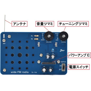 イーケイジャパン エレキット ワイドFMラジオ FC373RX-TK-744-イメージ2