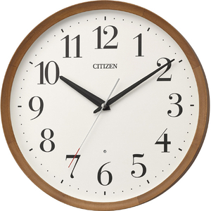 リズム時計 電波掛時計 CITIZEN 茶色 8MY535-006-イメージ1