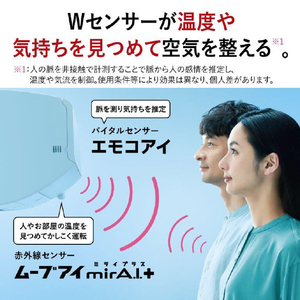 三菱 「工事代金別」 29畳向け 自動お掃除付き 冷暖房省エネハイパワーエアコン e angle select 霧ヶ峰 MSZ EME3シリーズ MSZ-EM9023E3S-Wｾｯﾄ-イメージ5