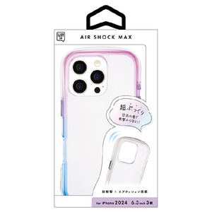 サンクレスト iPhone 16 Pro用AIR SHOCK MAX パープル×ブルー I38RIJA03-イメージ4