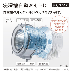 日立 【左開き】12．0kgドラム式洗濯乾燥機 ビッグドラム ホワイト BD-STX120HL-W-イメージ5