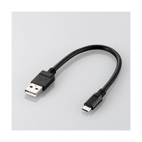 エレコム 2A対応microUSBケーブル(0．2m） ブラック MPA-AMB2U02BK