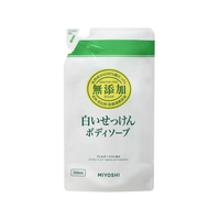 ミヨシ石鹸 無添加 ボディソープ 白いせっけん 詰替用 350mL F029439