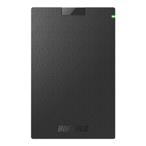 BUFFALO USB3．2(Gen1)対応ポータブルHDD Type-Cケーブル付(1TB) ドライブステーション ブラック HD-PGAC1U3-BA-イメージ1