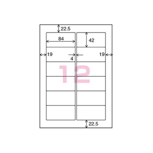 コクヨ モノクロレーザープリンタ紙ラベル A4 12面100枚 F817635-LBP-A192N-イメージ2