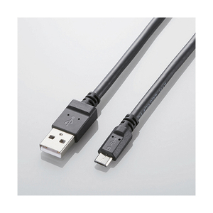 エレコム 2A対応microUSBケーブル(0．8m) ブラック MPA-AMB2U08BK-イメージ1