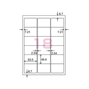 コクヨ カラーLBP&PPC用 紙ラベルA4 18面100枚 F817655-LBP-F7161-100N-イメージ2