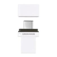 グリーンハウス USB3．2 Gen1対応デュアルUSBメモリー(16GB) ホワイト GH-UF3CB16G-WH