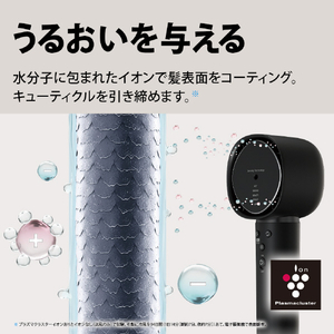 シャープ プラズマクラスタードレープフロードライヤー Plasmacluster Beauty ブラック系ミッドナイトブラック IB-WX902-B-イメージ5