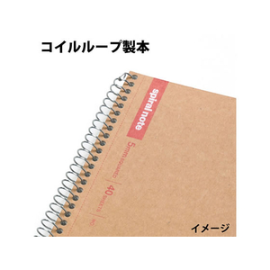 マルマン スパイラルノート ベーシック 5mm方眼罫 40枚 10冊 F042849-N246-イメージ2