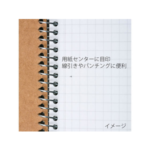 マルマン スパイラルノート ベーシック 5mm方眼罫 80枚 5冊 F042853-N246ES-イメージ5