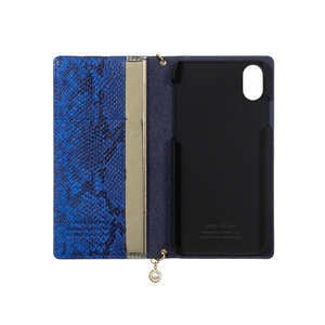 Eblouir iPhone XR用Gold trim Wallet ブルー EB14388I61-イメージ3