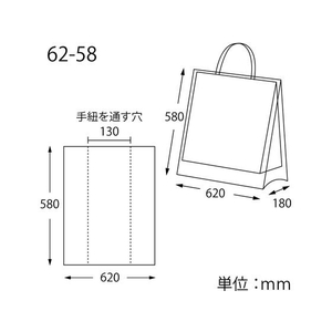 シモジマ HEIKO ポリ袋 バイオレイニーポリ 62-58(60-2用) 50枚 FCC7620-6607157-イメージ2