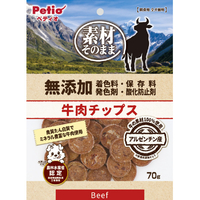 ペティオ 素材そのまま 無添加 牛肉チップス 70g ｿｻﾞｲﾑﾃﾝｶｷﾞﾕｳﾆｸﾁﾂﾌﾟｽ70G