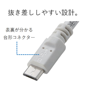 エレコム 2A対応microUSBケーブル 1．5m ホワイト MPA-AMB2U15WH-イメージ4