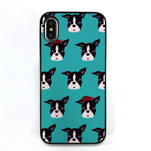 Dparks iPhone XS/X用ブラックケース Fashionable Dog French Bulldog DS10394I8-イメージ1