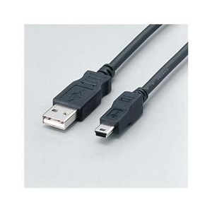 エレコム フェライトコア内蔵USB2．0対応ケ-ブル(A：ミニBタイプ） USB-FSM518-イメージ1