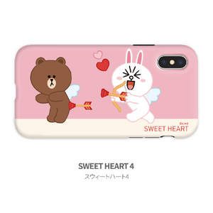 LINE FRIENDS iPhone XR用ケース DUAL GUARD CUPID LOVE スウィートハート4 KCL-DCL012-イメージ11