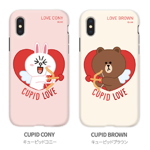 LINE FRIENDS iPhone XR用ケース DUAL GUARD CUPID LOVE スウィートハート4 KCL-DCL012-イメージ12