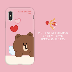 LINE FRIENDS iPhone XR用ケース DUAL GUARD CUPID LOVE スウィートハート4 KCL-DCL012-イメージ5