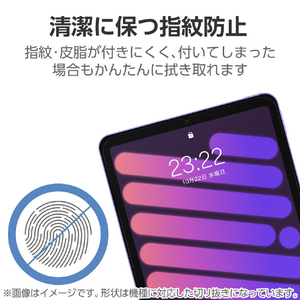 エレコム iPad mini(A17 Pro)/iPad mini(第6世代)用フィルム ガラスライク BLC 高透明 ガイドフレーム付 TB-A24SFLGLUBG-イメージ6