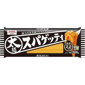 昭和産業 太麺 スパゲッティ 2.2mm 500g FCU1979-イメージ1