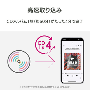 I・Oデータ スマホ / タブレットPC用CDレコーダー「CDレコ6」Wi-Fiモデル CDレコ6 ブラック CD-6WK-イメージ3