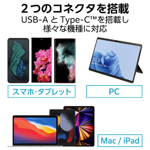 エレコム キャップ式USB Type-Cメモリ(256GB) ブラック MF-CAU32256GBK-イメージ3