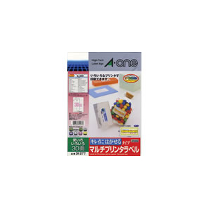 エーワン ラベルシール[再剥離]30面 四辺余白角丸 10枚 F818323-31277-イメージ2