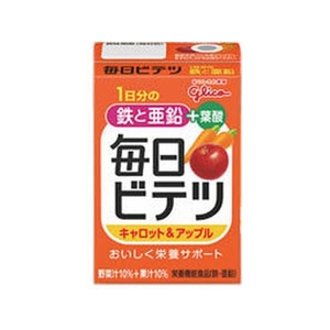 江崎グリコ 毎日ビテツ キャロット&アップル 100mL FCM5432-イメージ1