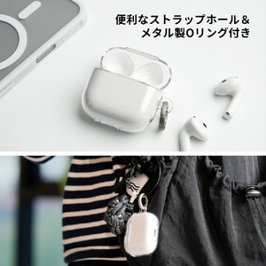 araree AirPods 4用ハードクリアケース Nu:kin クリア AR27403AP4-イメージ11