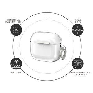 araree AirPods 4用ハードクリアケース Nu:kin クリア AR27403AP4-イメージ5