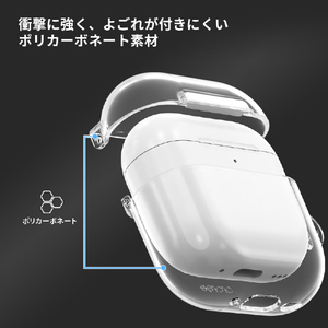 araree AirPods 4用ハードクリアケース Nu:kin クリア AR27403AP4-イメージ6