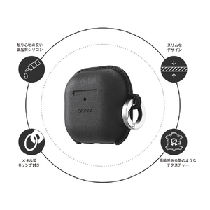 araree AirPods 4用ソフトケース POPS ブラック AR27404AP4-イメージ3