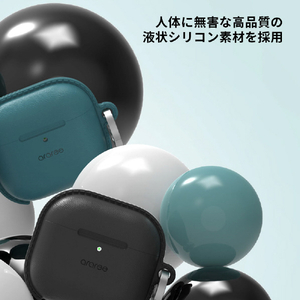 araree AirPods 4用ソフトケース POPS ブラック AR27404AP4-イメージ5