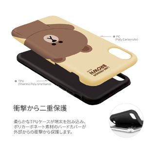 LINE FRIENDS iPhone XR用ケース DUAL GUARD ベーシック コニー KCL-DBA006-イメージ6