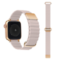 GAACAL Apple Watch Series 1-8/SE1-2(38/40/41mm)用マグネット式PUレザーバンド スモークピンク W00186PSA