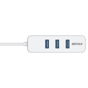 BUFFALO USB-A 3．2Gen1バスパワー上挿しハブ 磁石付 ホワイト BSH4U320U3WH-イメージ2