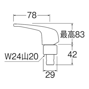 ＳＡＮＥＩ シングルレバー単水栓上部 FC417JT-1147357-イメージ6