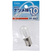 オーム電機 ナツメ球10WE17 LB-T0710-C