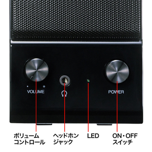 サンワサプライ マルチメディアスピーカー ブラック MM-SPL14BKN-イメージ5